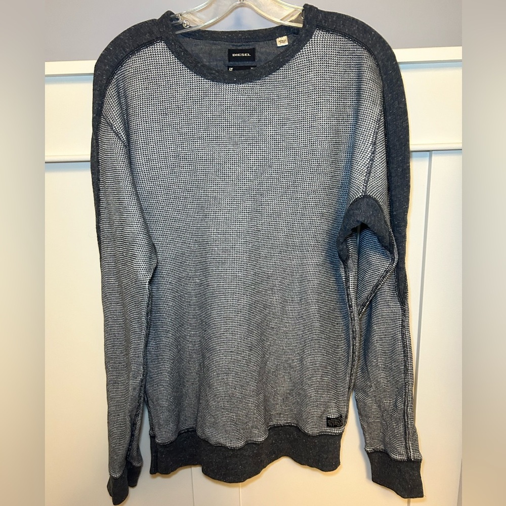 Diesel patched stonewashed thermal longsleeve